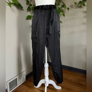Black jogger-style trouser
